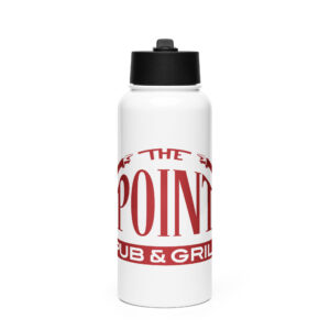 Stainless steel water bottle with a straw lid